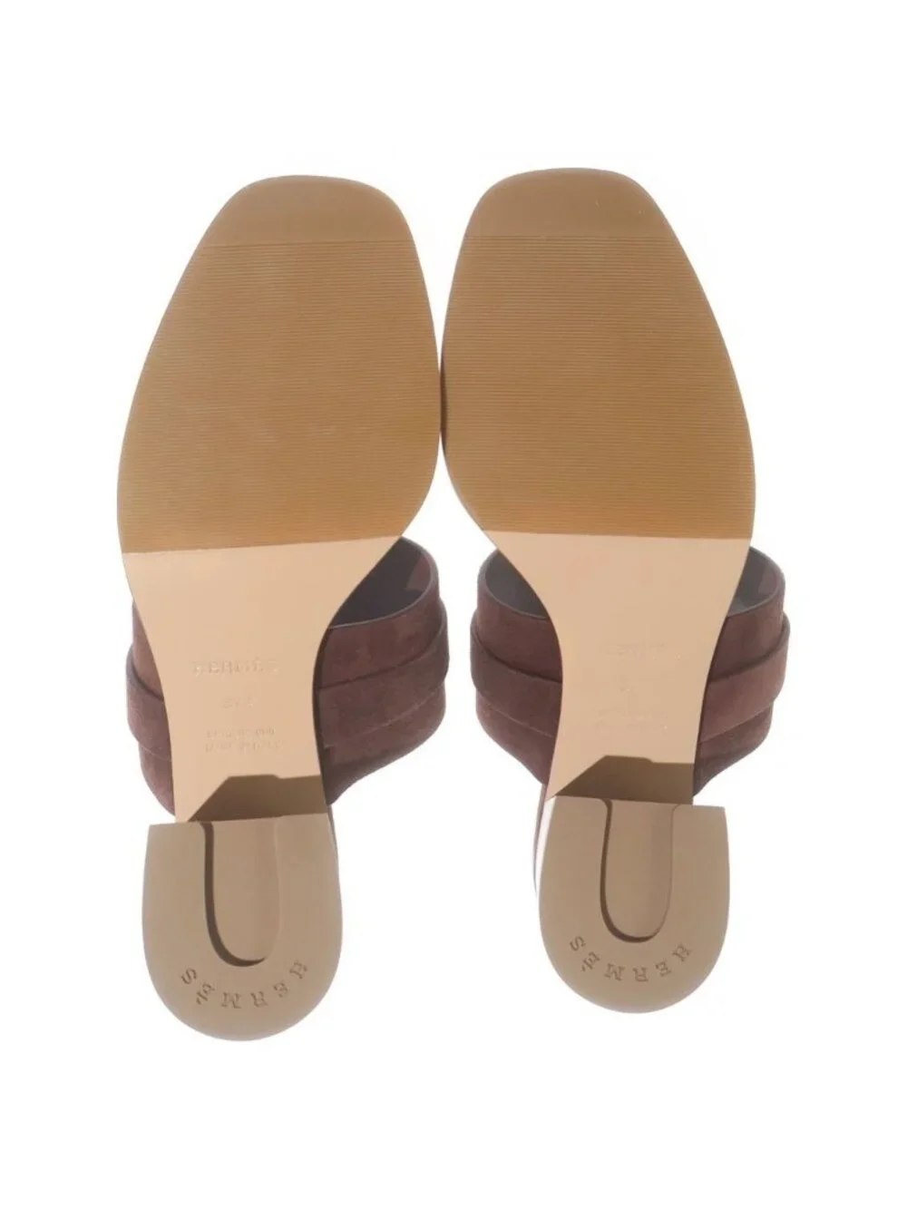 Hermes Platform Sandals Brown